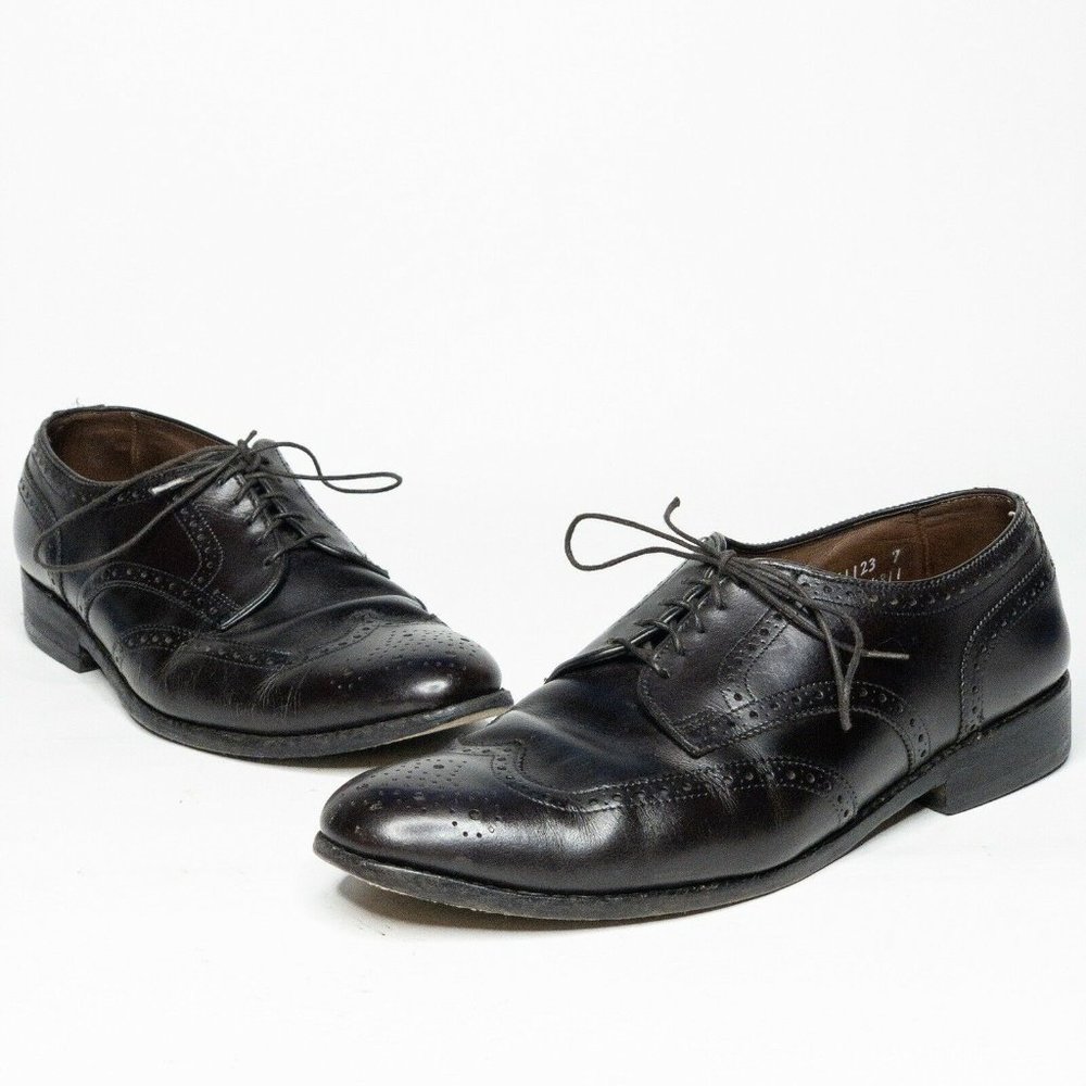 ALLEN EDMONDS USA Made Mens Burgundy Leather 9.5 D